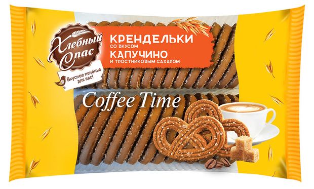 фото Печенье сдобное хлебный спас coffee time крендельки со вкусом капучино, 320 г