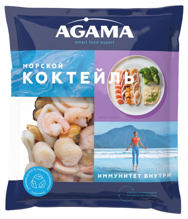 Морской коктейль Agama сыромороженый 300 г 573₽