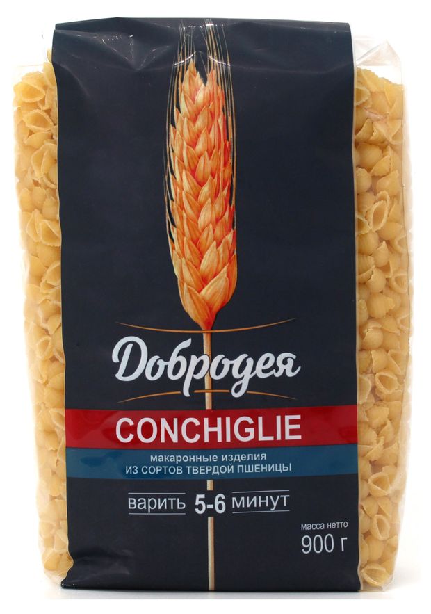 Макаронные изделия Добродея Conchiglie, 900 г