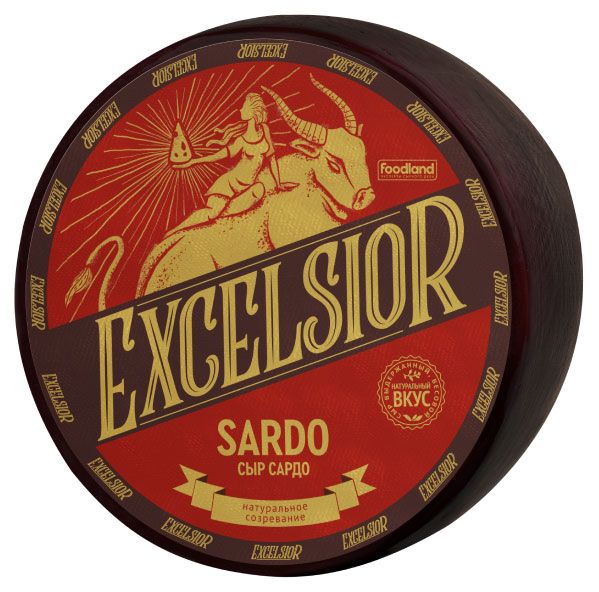 Сыр твердый Excelsior Sardo Сардо выдержанный 6 месяцев 45 БЗМЖ вес 159₽