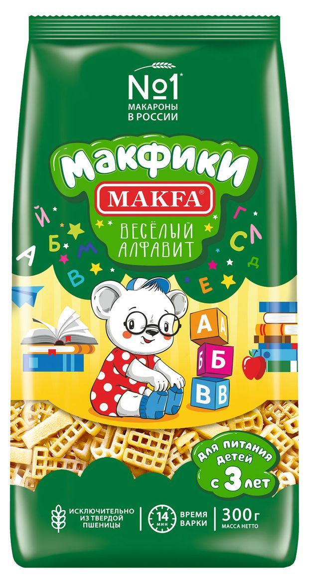 Макаронные изделия Makfa Макфики Веселый алфавит 300 г 75₽