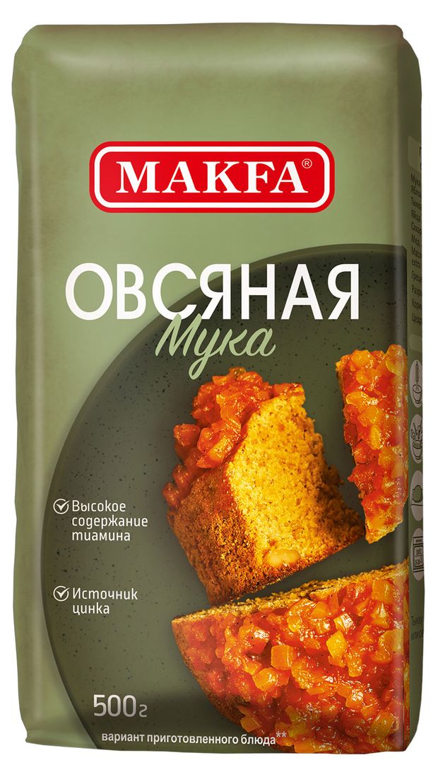 Мука MAKFA овсяная 500 г 104₽