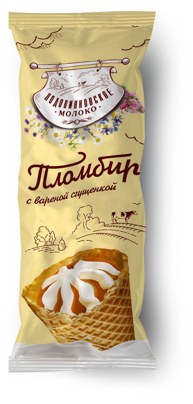 Купить Мороженое «Подовинновское молоко» с вареной сгущенкой 15% БЗМЖ, 70 г  (869698) в интернет-магазине АШАН в Москве и России