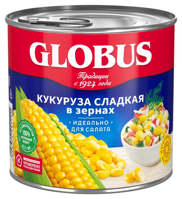 фото Кукуруза globus сладкая, 340 г