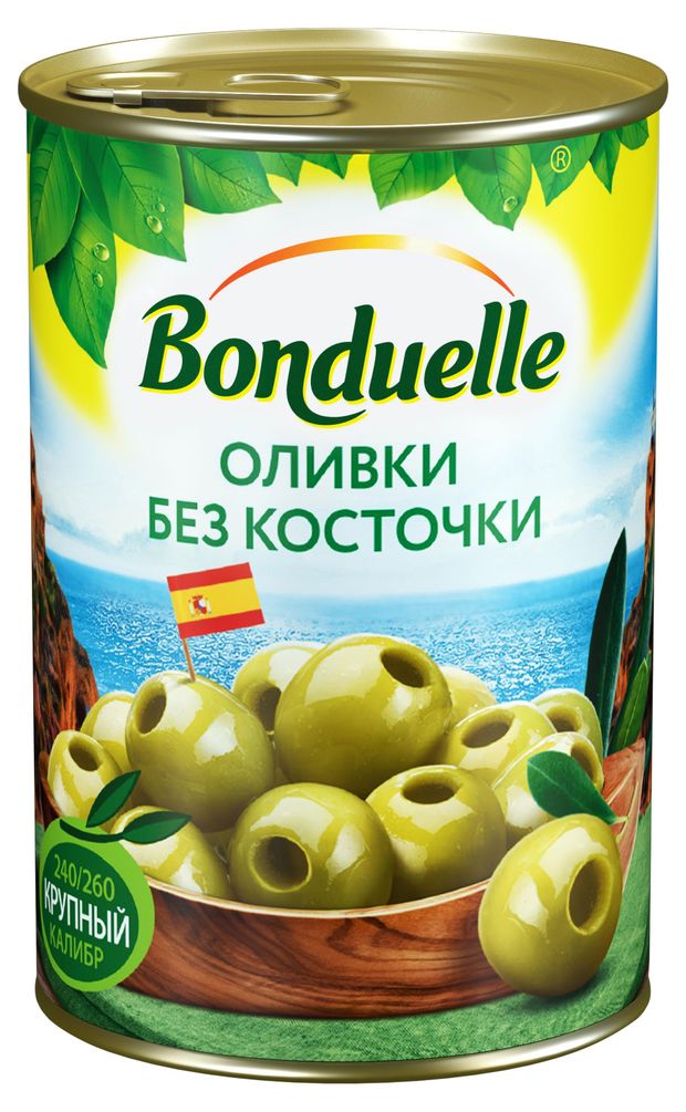 Оливки зеленые BONDUELLE без косточки 300 г 164₽