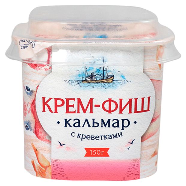 Паста рыбная Европром Крем Фиш Кальмар с креветками, 150 г