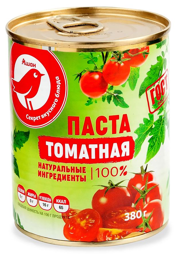 Паста томатная АШАН Красная птица, 380 г