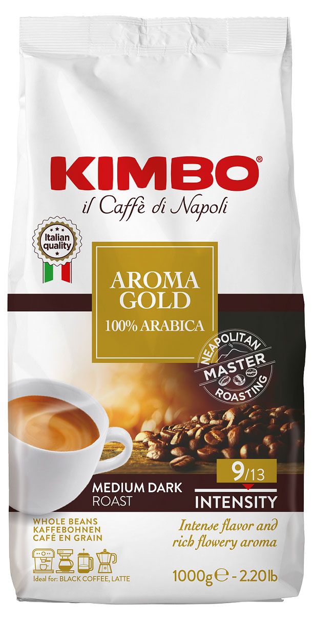 Кофе в зернах Kimbo Aroma Gold 100% Arabica, 1 кг