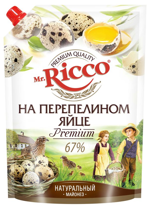 Майонез на перепелиных яйцах Mr.Ricco 67%, 800 мл