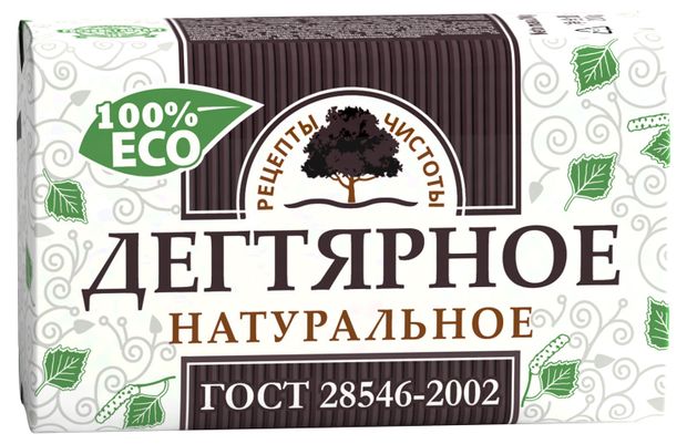 Мыло кусковое Рецепты Чистоты Дегтярное, 200 г