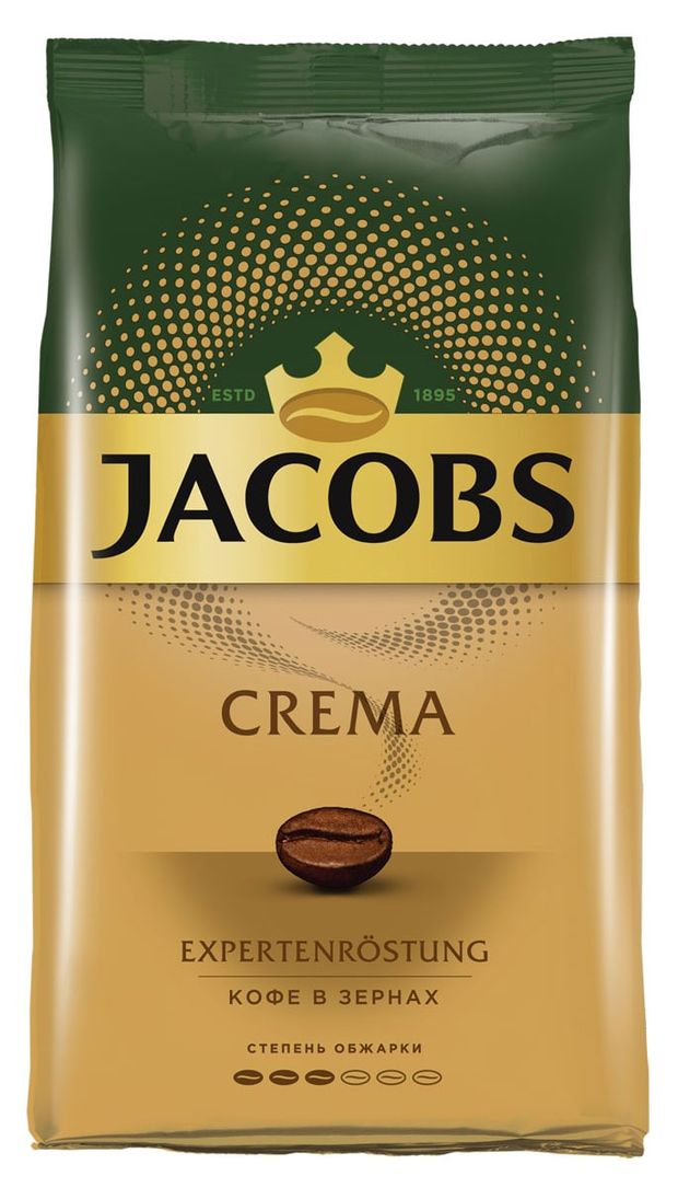 фото Кофе в зернах jacobs сrema жареный, 1 кг