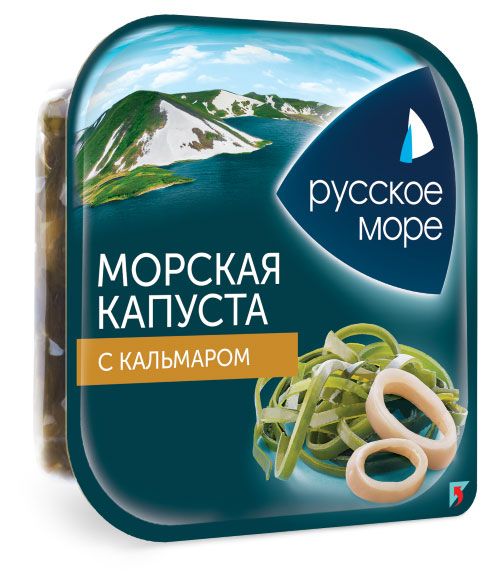 Салат из морской капусты Русское море с кальмаром 200 г 104₽