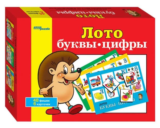 фото Игра настольная step puzzle лото буквы-цифры