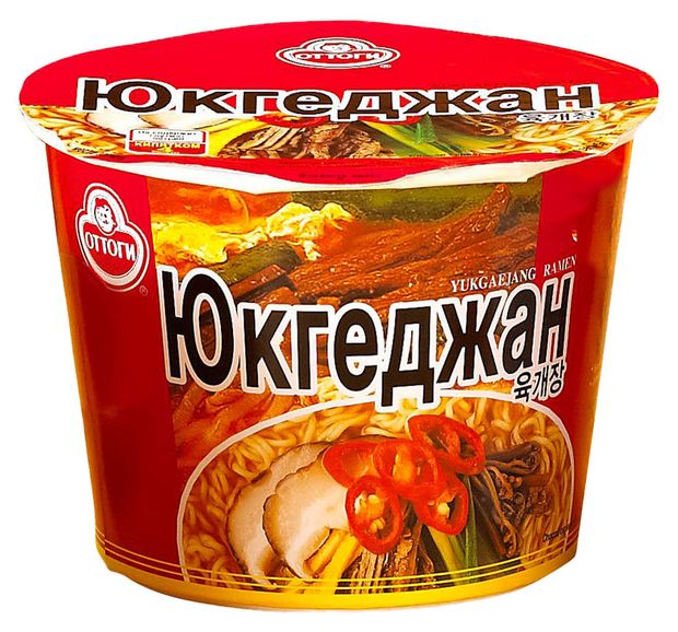 Лапша быстрого приготовления Ottogi Юккедян Рамен со вкусом говядины, 110 г