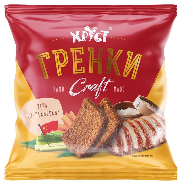 Гренки Хруст ржано-пшеничные Craft со вкусом утки по-пекински, 75 г