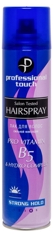 Лак для волос в аэрозольной Professional Touch Pro vitamin B5 Hydro Complex сильная фиксация 265 мл 154₽