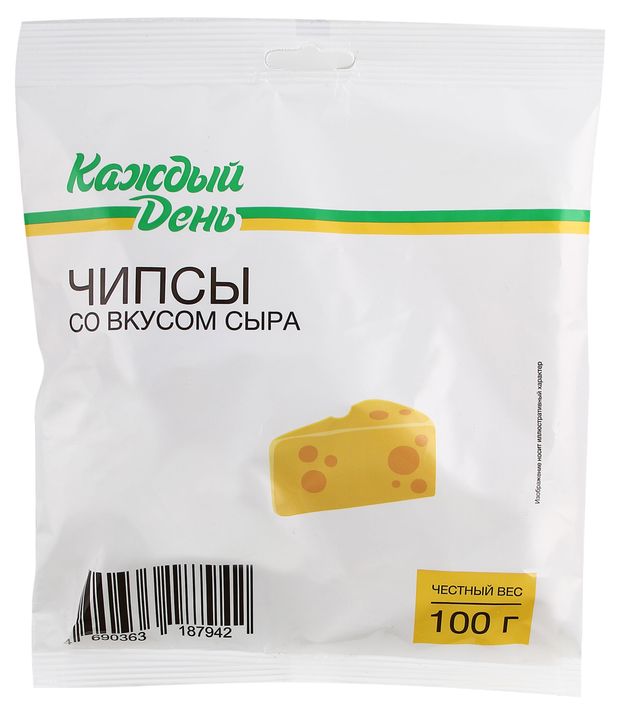 Чипсы картофельные Каждый день со вкусом сыра 100 г 46₽