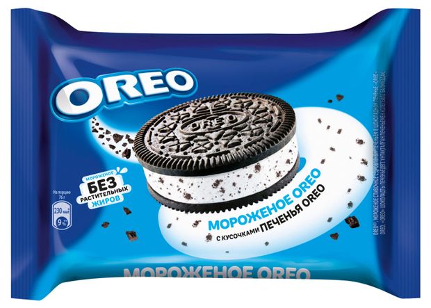 Мороженое Сэндвич OREO Ванильное с кусочками печенья, 130 мл