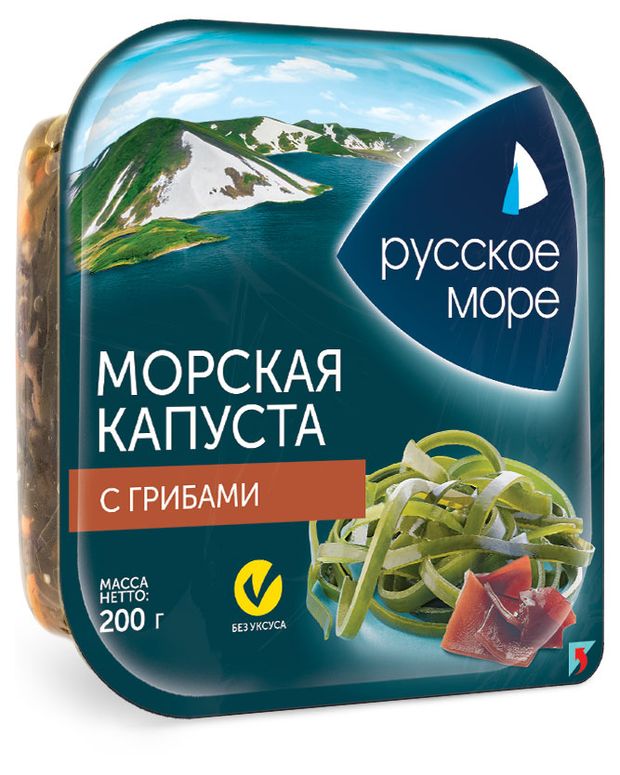 Морская капуста Русское море по-корейски с грибами 200 г 84₽