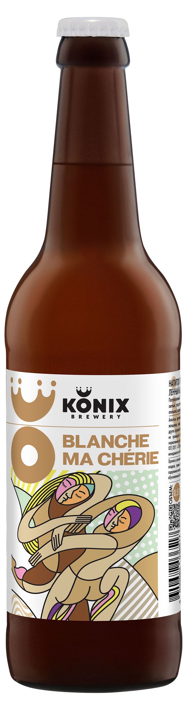 Купить Пивной напиток Konix Brewery нефильтрованный неосветленный Blance Ma  Cherie 4,5%, 500 мл (9503) в интернет-магазине АШАН в Москве и России