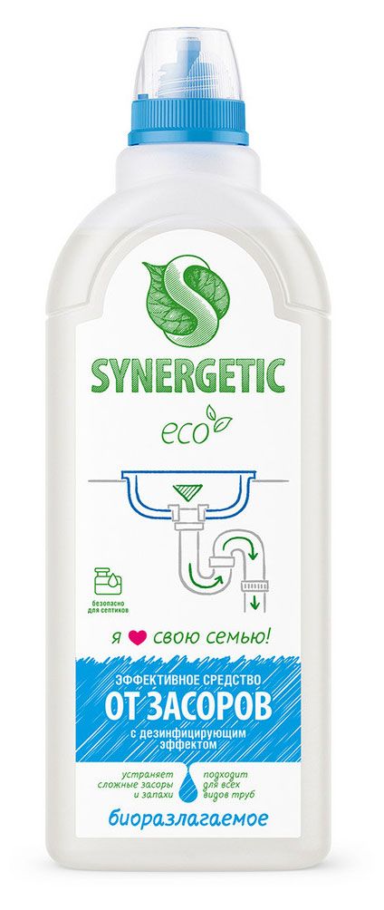 Средство для устранения засоров в тубах Synergetic, 1 л