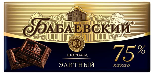 фото Шоколад бабаевский горький элитный 75%, 200 г