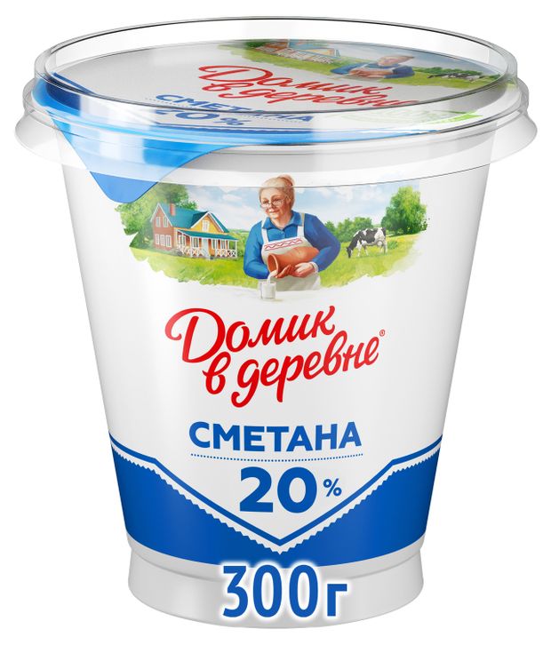 Сметана Домик в деревне 20%, 300 г