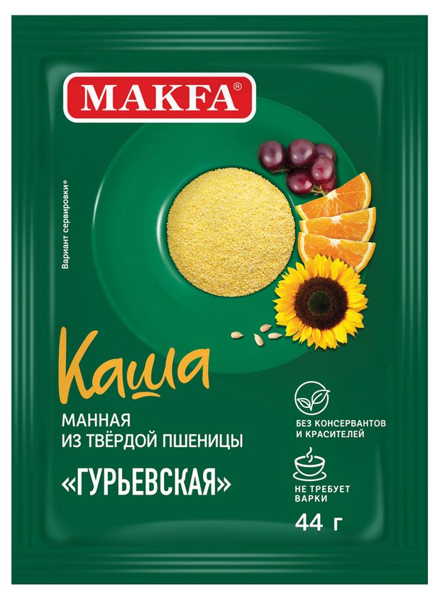 Каша манная Makfa Гурьевская 44 г 39₽