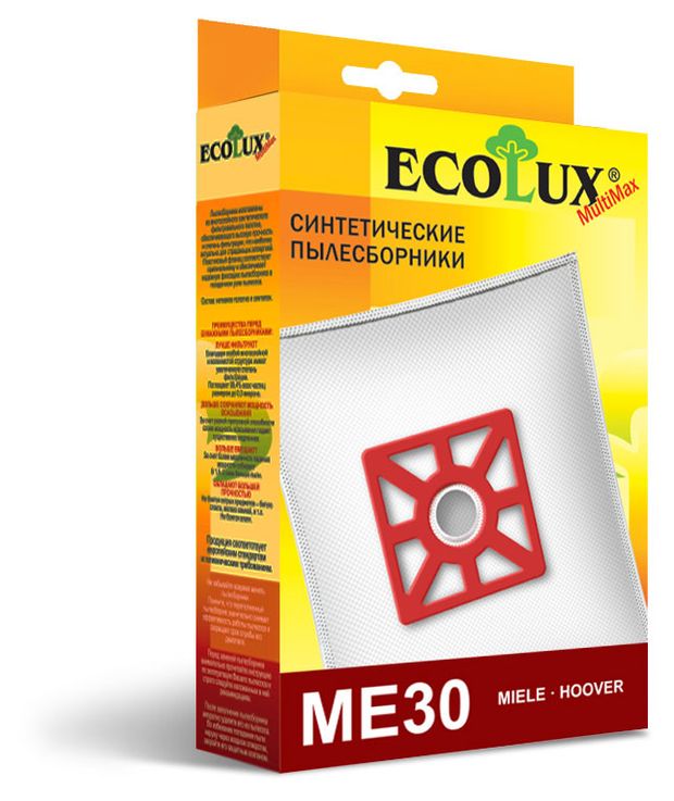 Пылесборник синтетический Ecolux ME30 4 шт 199₽