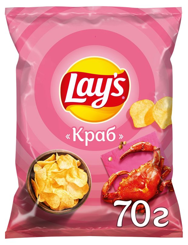 Чипсы картофельные Lay's краб, 70 г