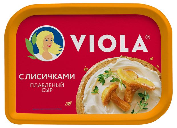 Сыр плавленый Viola с лисичками 50% БЗМЖ, 400 г