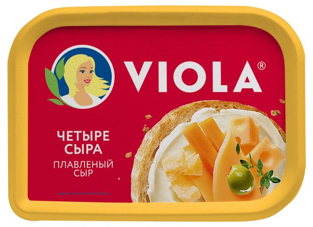   Ашан Сыр плавленый Viola четыре сыра 50% БЗМЖ, 200 г