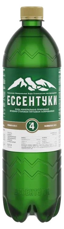 Вода минеральная Ессентуки 4 газированная, 1 л