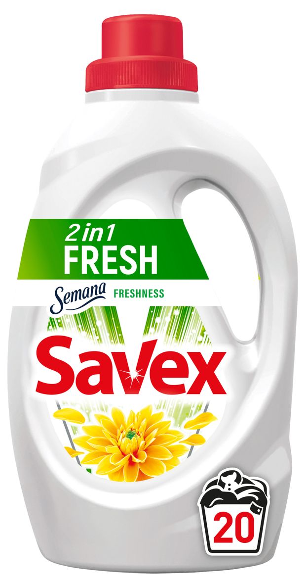 Гель для стирки Savex Fresh 2 in 1, 1,1 л