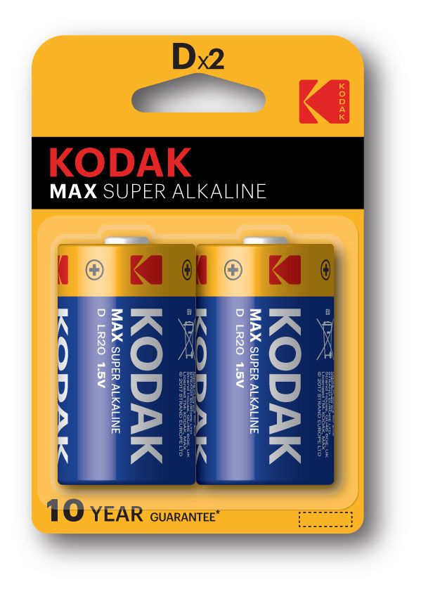 Батарейки Kodak LR20-2BL MAX SUPER Alkaline KD 2 шт 399₽