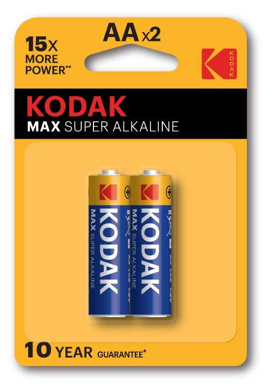 Батарейки Kodak LR6-2BL MAX SUPER Alkaline AA 2 шт 139₽