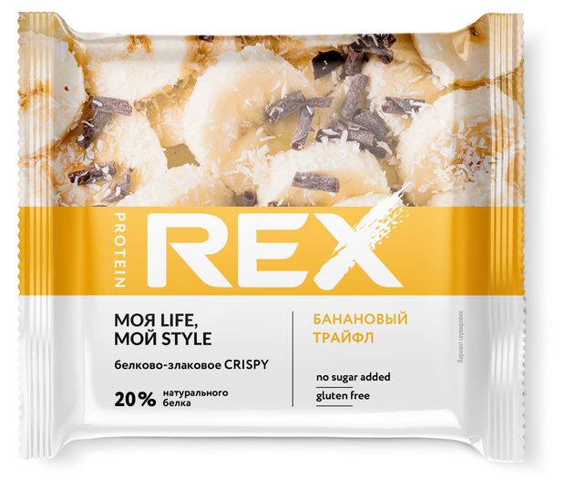 Хлебцы протеиновые Protein Rex Crispy Банановый трайфл, 55 г