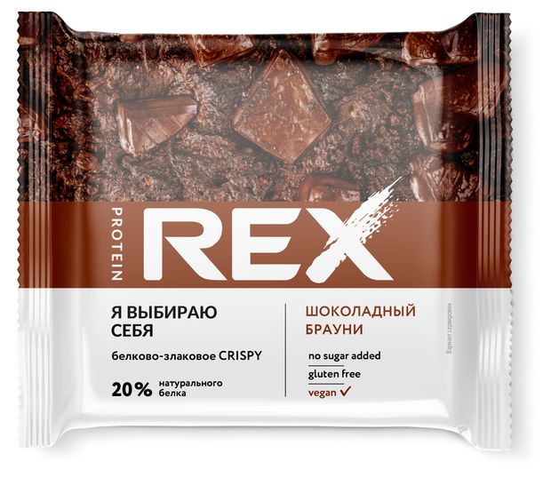 Хлебцы протеиновые Protein Rex Crispy Шоколадный брауни, 55 г