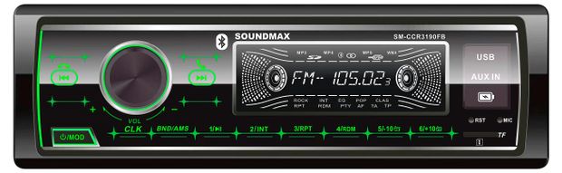 Автомагнитола Soundmax SM-CCR3190FB черная