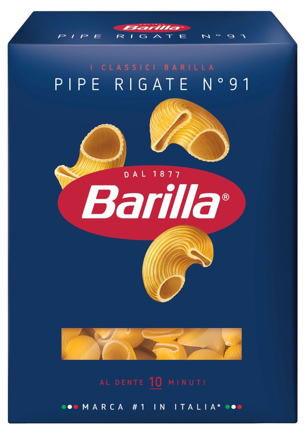 Макаронные изделия Barilla Pipe Rigate n.91 из твердых сортов пшеницы, 450 г