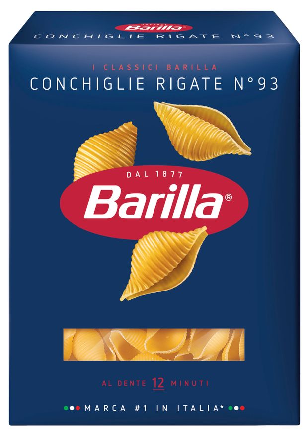 Макаронные изделия Barilla Conchiglie Rigate n.93 из твердых сортов пшеницы, 450 г