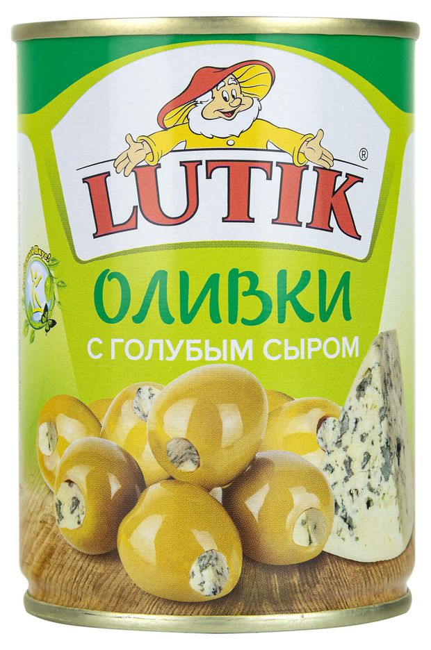 Оливки LUTIK с голубым сыром 280 г 174₽