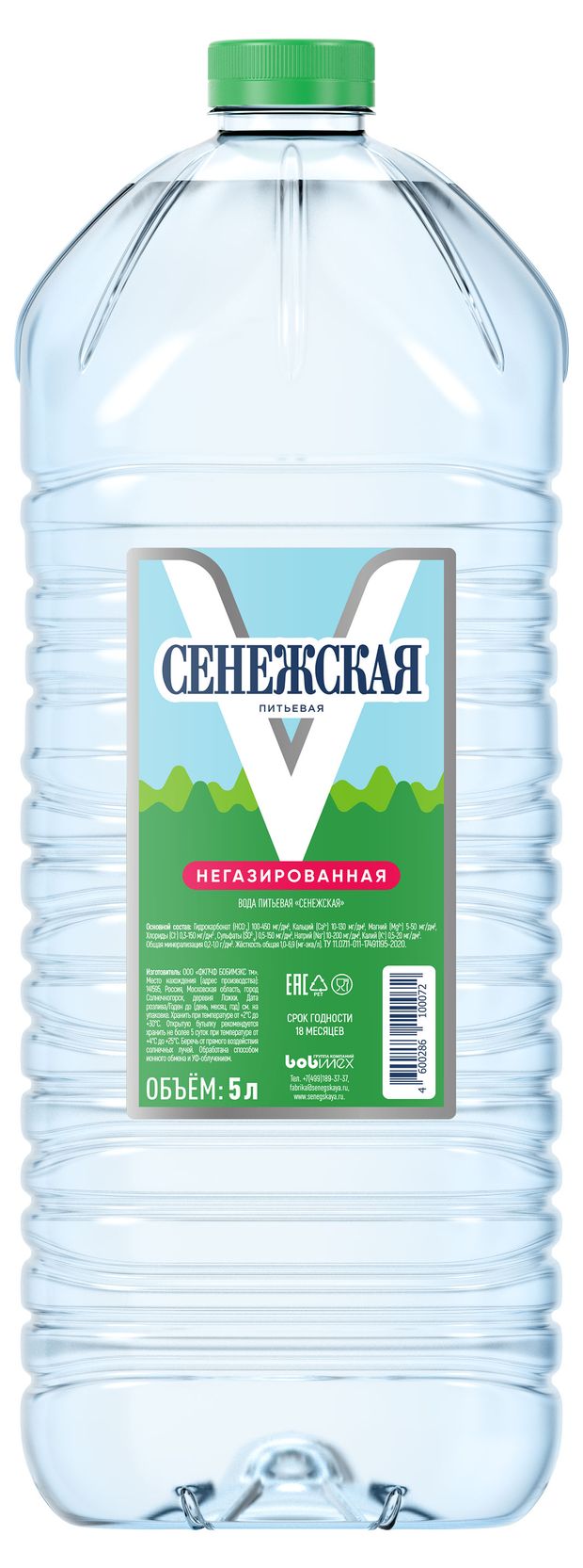 Вода питьевая Сенежская негазированная, 5 л