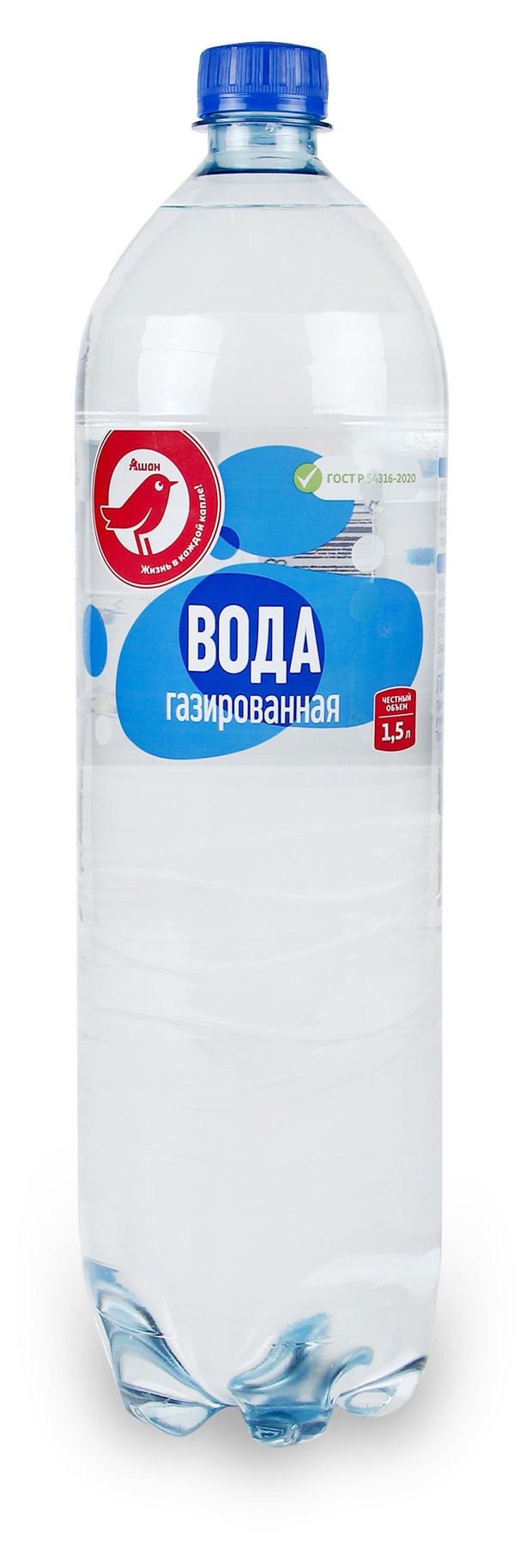 Вода АШАН Красная птица газированная 15 л 35₽