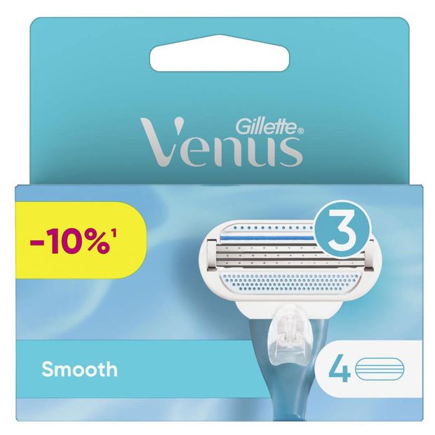 Сменные кассеты для бритья Venus Smooth, 4 шт