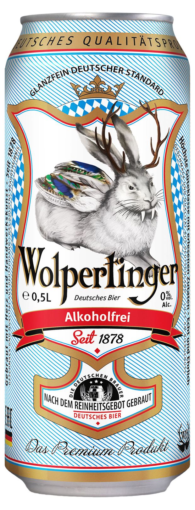 Пиво безалкогольное Wolpertinger Alcoholfrei светлое фильтрованное 0 500 мл 119₽