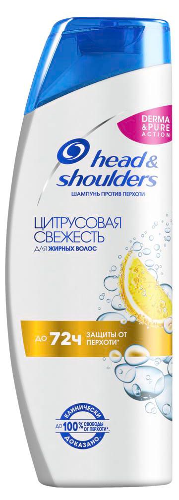 Шампунь для волос Head&Shoulders Цитрусовая свежесть против перхоти для жирных волос и кожи головы, 400 мл