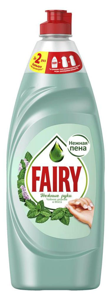 Средство для мытья посуды Fairy Нежные ручки Чайное дерево и мята, 650 мл