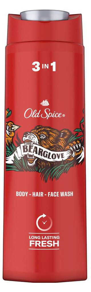 Гель-шампунь для душа Old Spice Bearglove Дикий аромат 2в1, 400 мл