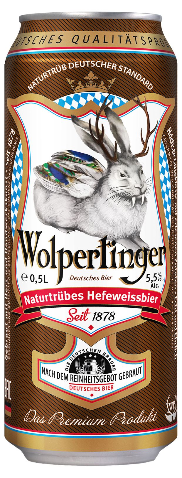 Пиво Wolpertinger Naturtrubes Hefeweissbier светлое нефильтрованное 54 500 мл 149₽